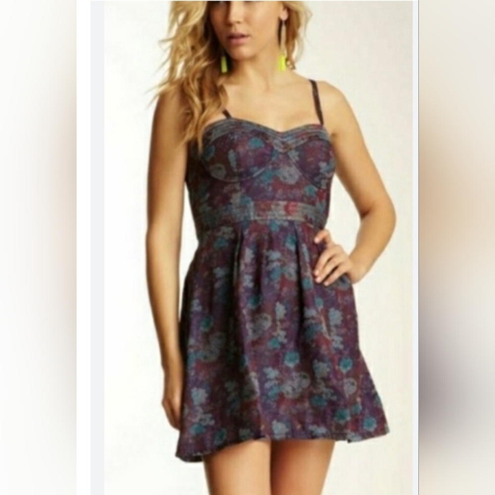 Free People Multicolor Floral Mini Dress